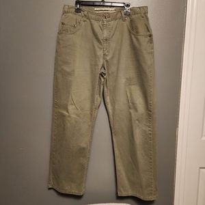 VTG 90's Levi's Silvertab khaki straight & loose drab green size 36